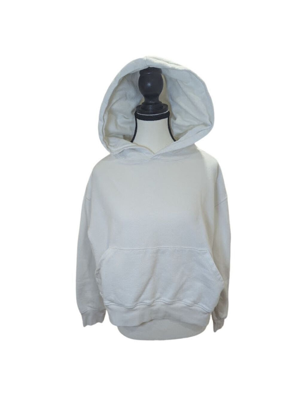 SET Active Hoodie XS White Minimalist Athleisure Off Duty Cozy Clean Girl